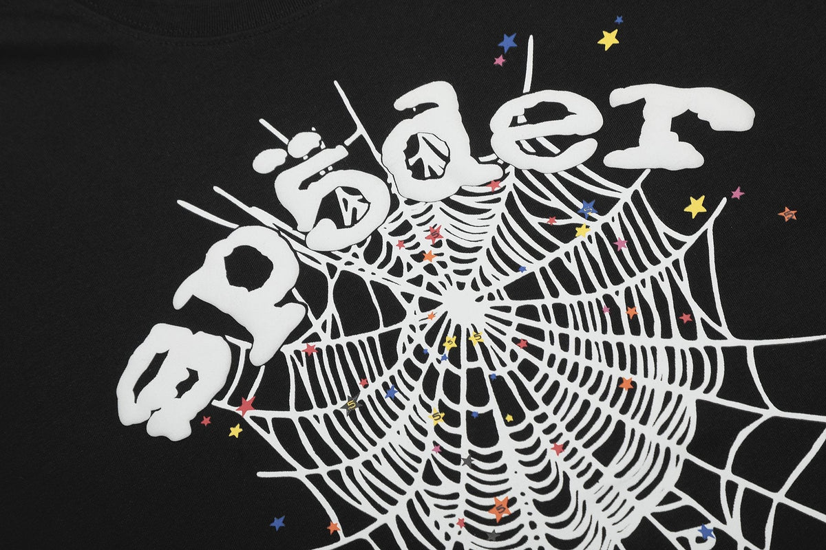 Sp5der Spiderweb Graphic Short-Sleeve T-Shirt — detail