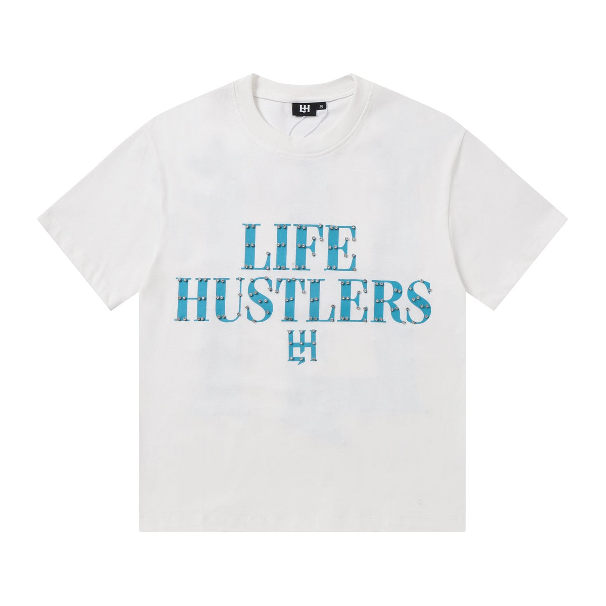 Life Hustlere Blue HH Graphic T-Shirt — front