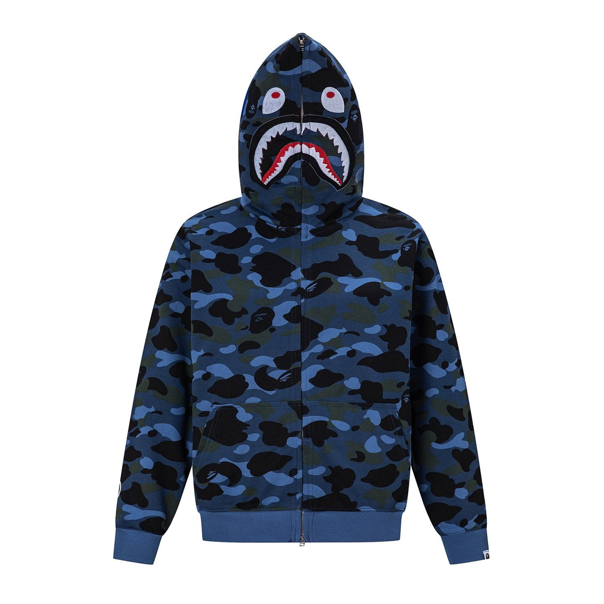 BAPE Shark Camo Full-Zip Hoodie — front